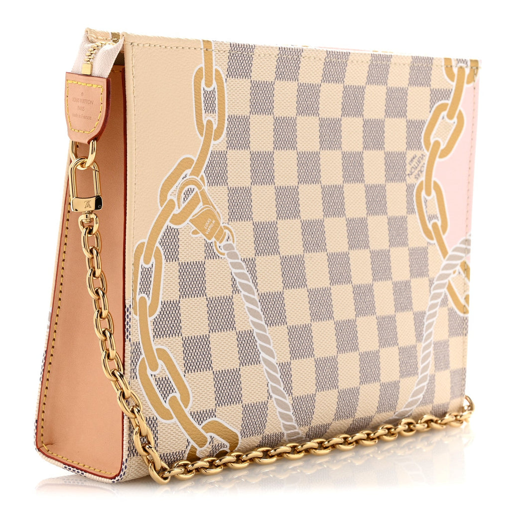 Damier Azur Nautical Toiletry Pouch On Chain