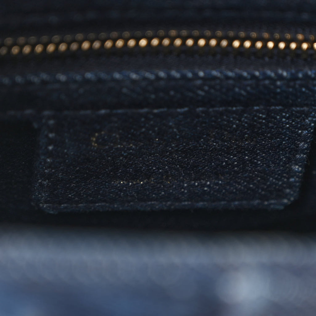 Denim Tie Dye Saddle Bag Blue