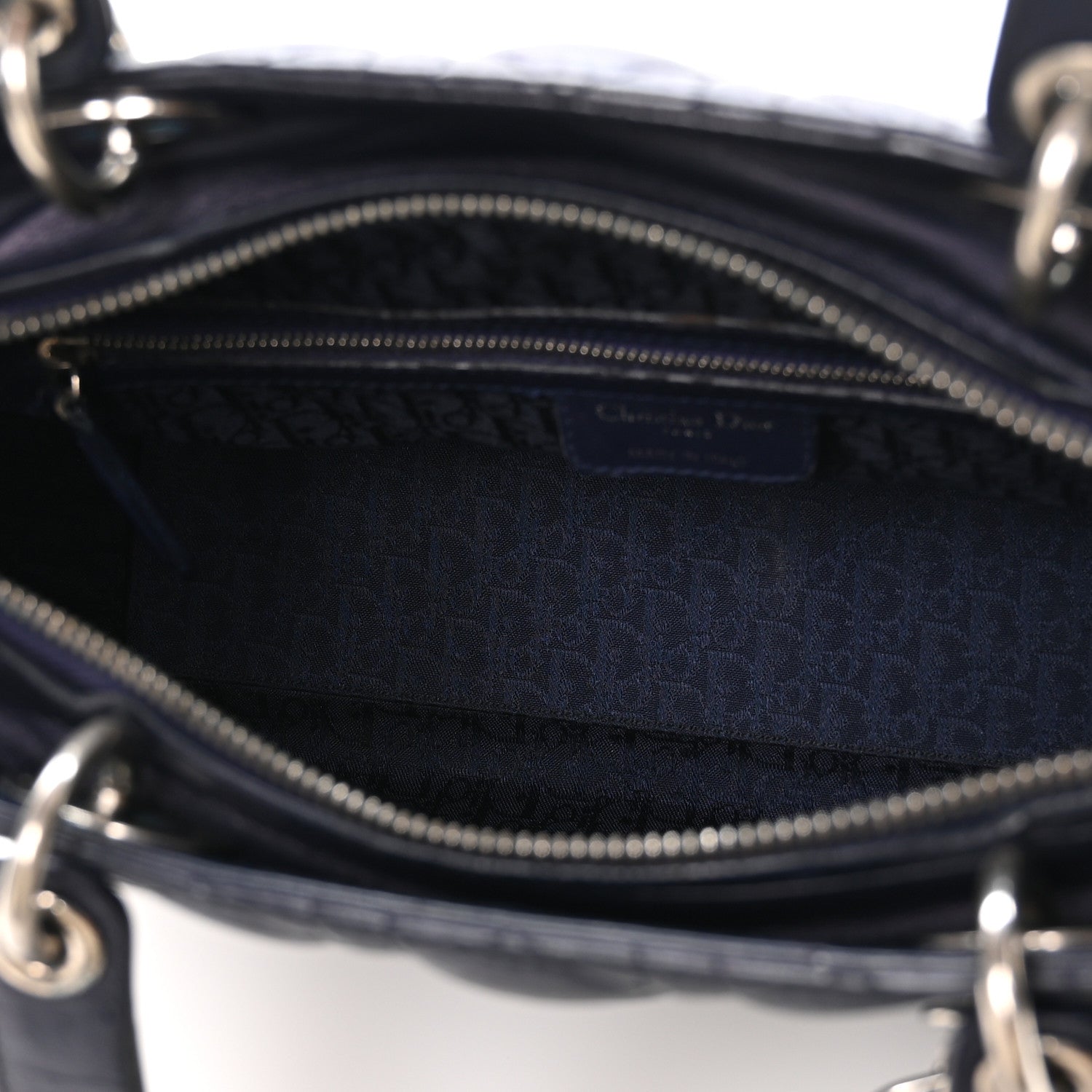 Lambskin Cannage Large Lady Dior Royal Blue