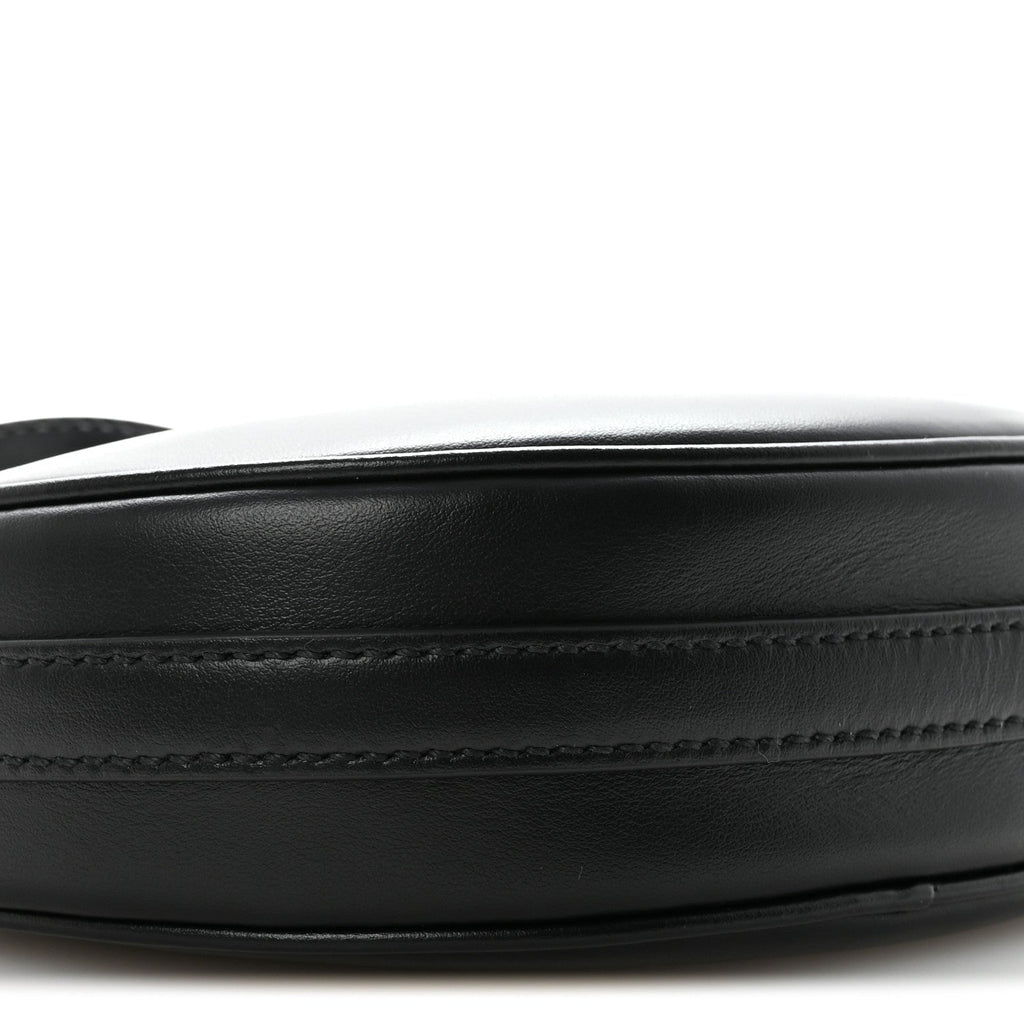 Soft Calfskin Arque Shoulder Bag Black
