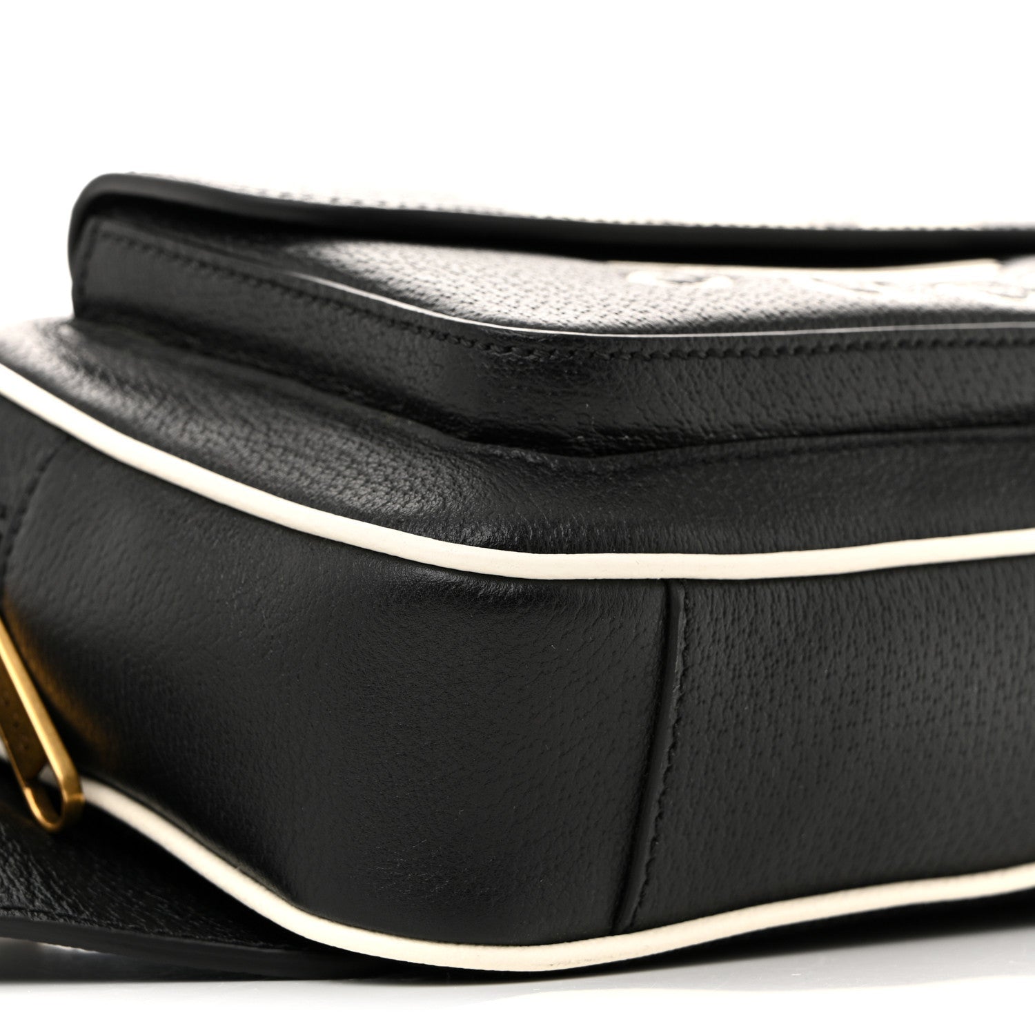 X ADIDAS Textured Dollar Calfskin Belt Bag Black