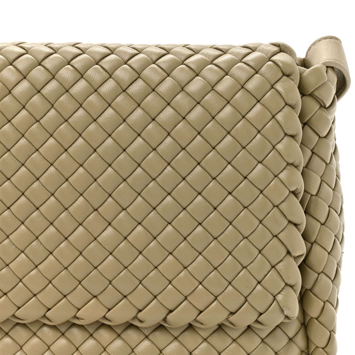 Nappa Intrecciato Small Cobble Shoulder Bag Camel