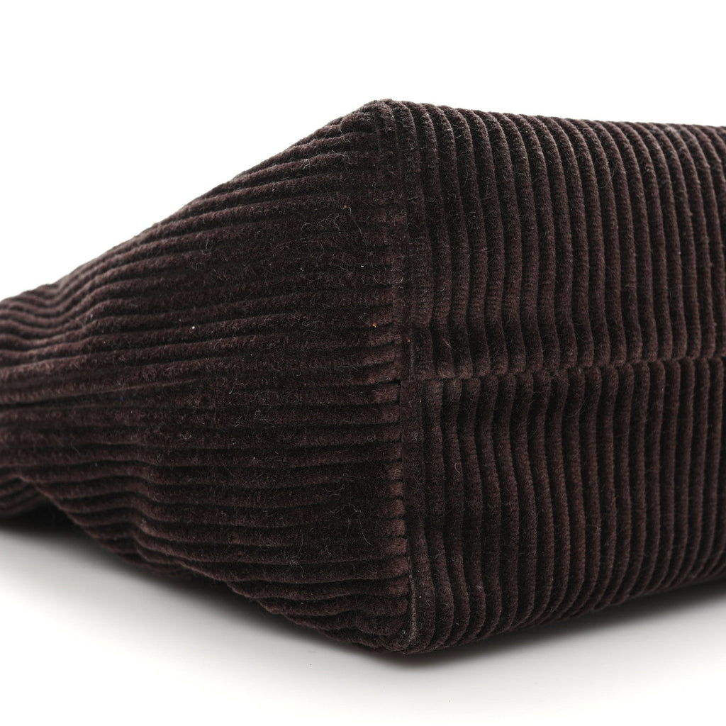 Corduroy Pouch Bag Ebony Baltic Blue