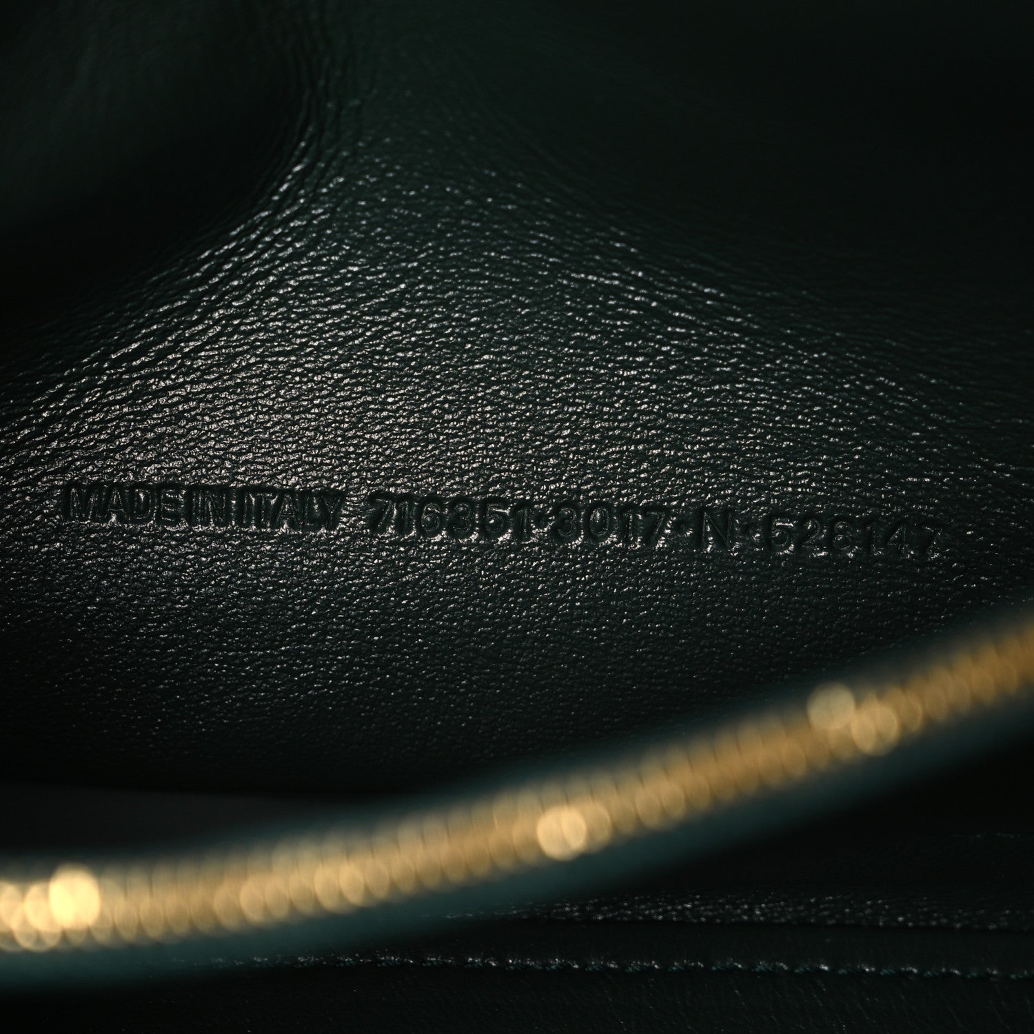 Extra Supple Calfskin Crocodile Embossed Small Crush Chain Bag Forest Green