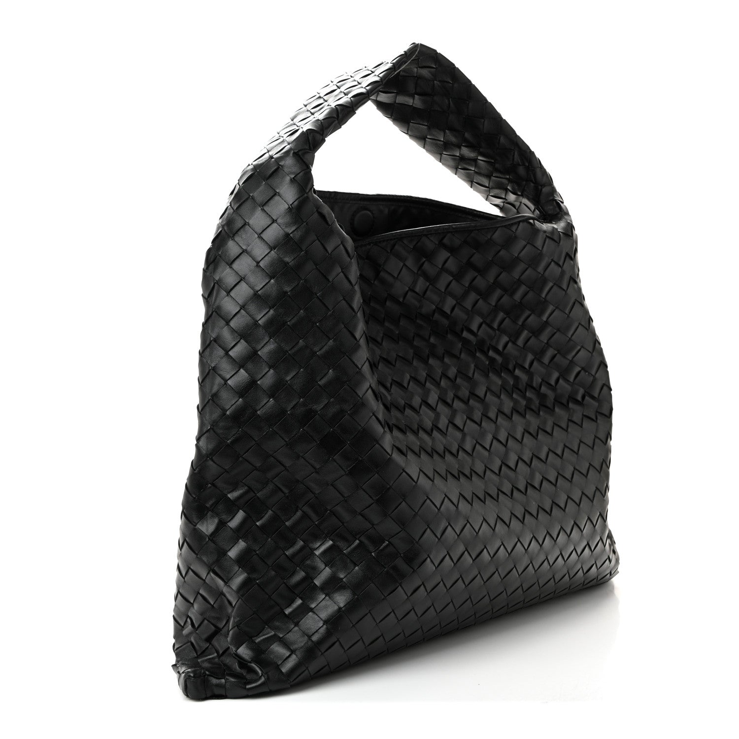 Calfskin Intrecciato Large Hop Black