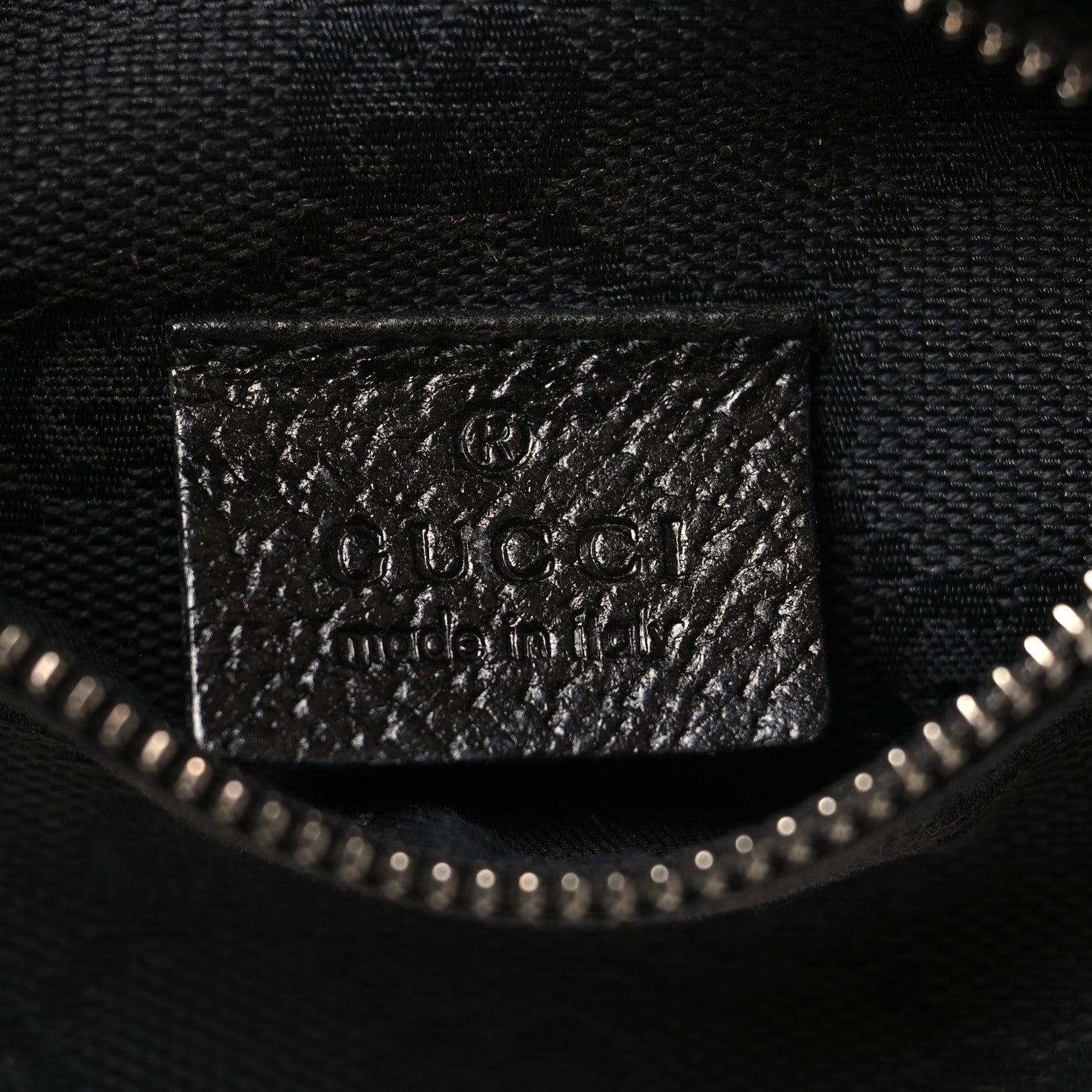 GG Monogram Double Pocket Belt Bag Black