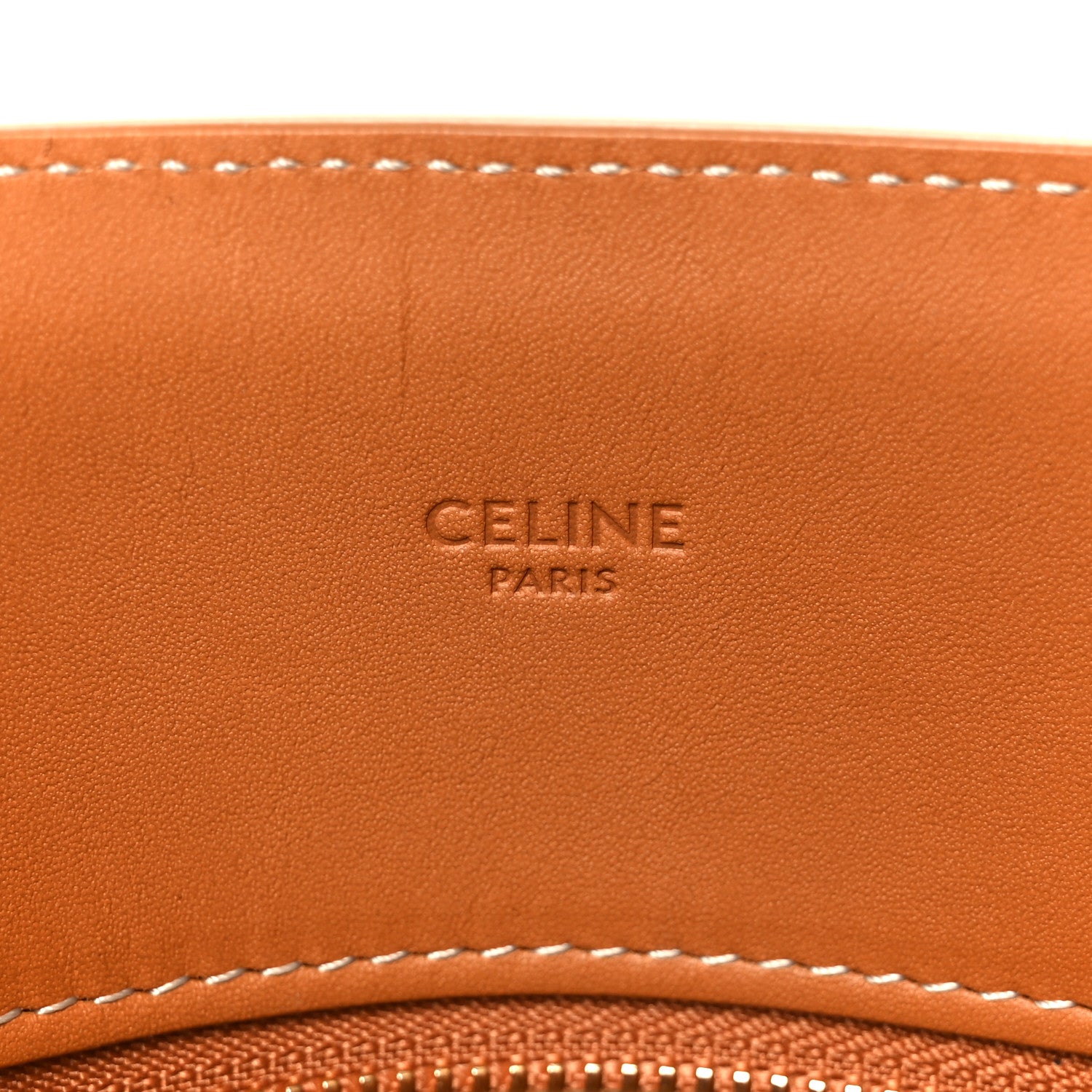 Canvas Calfskin Logo Print Small Vertical Cabas Natural Tan