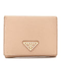 Saffiano Metal Tri-Fold Wallet Cammeo