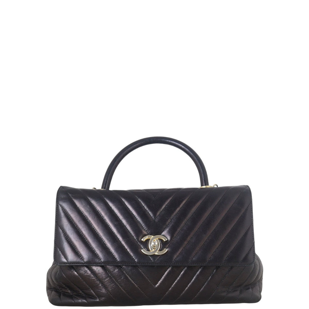 Chanel Coco Top Handle Large Chevron