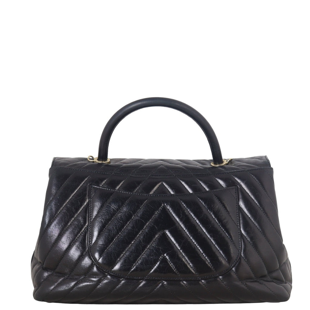 Chanel Coco Top Handle Large Chevron