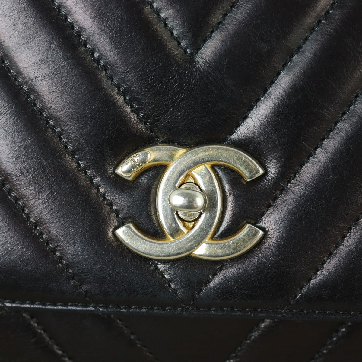 Chanel Coco Top Handle Large Chevron