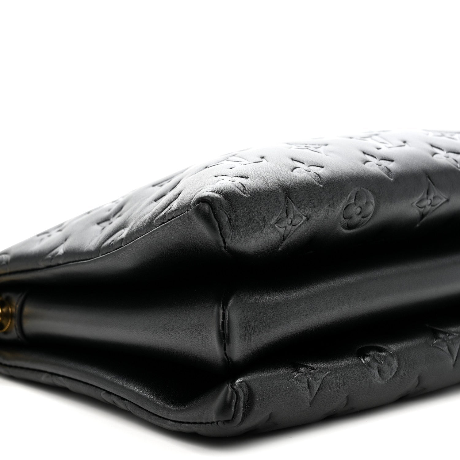 Lambskin Embossed Monogram Coussin PM Black