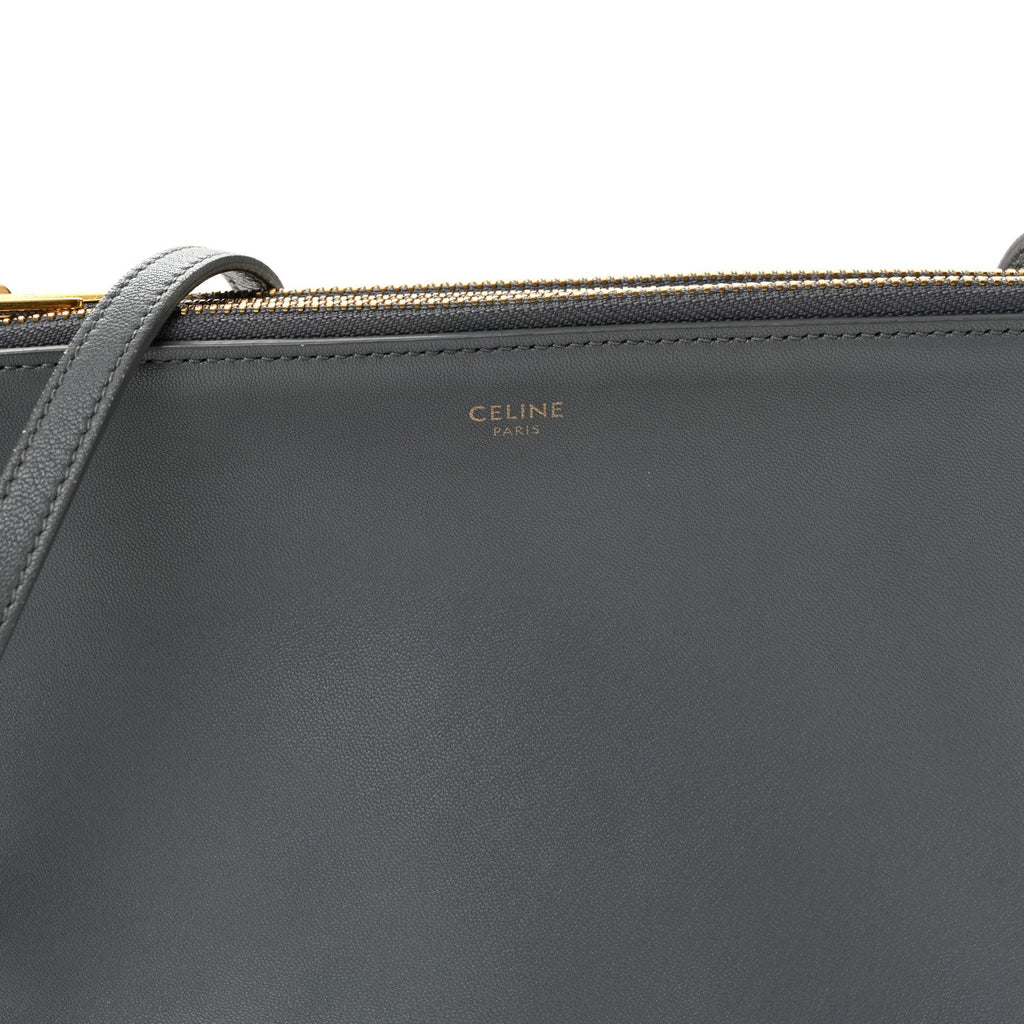 Lambskin Small Trio Crossbody Bag Medium Grey