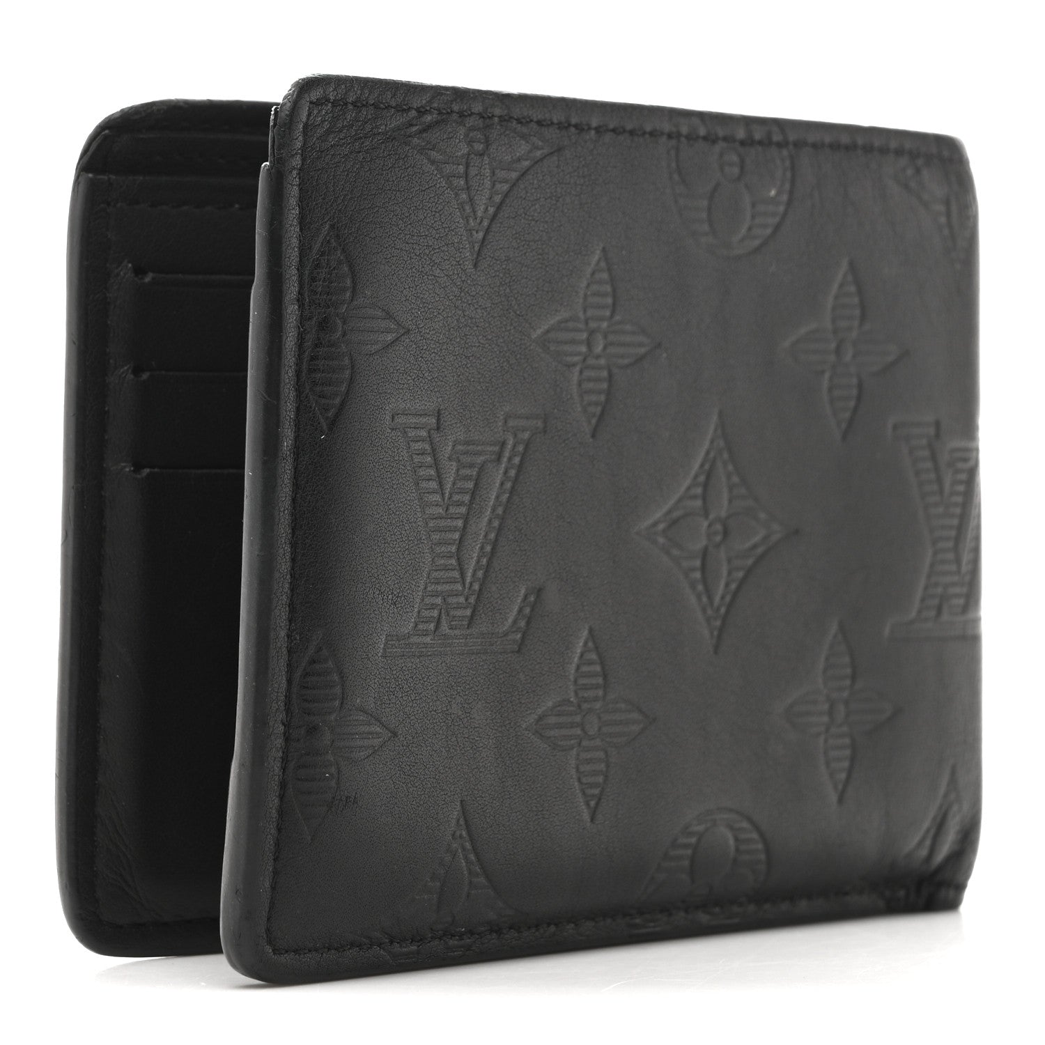 Calfskin Monogram Shadow Multiple Wallet Black