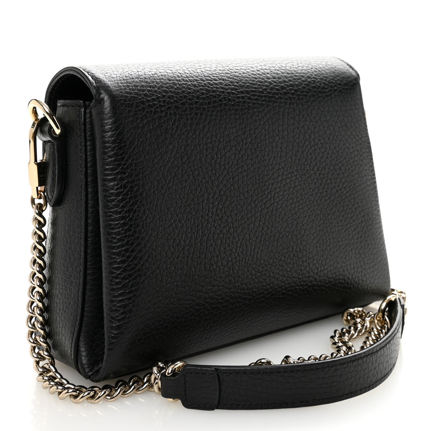 Dollar Calfskin Interlocking G Crossbody Bag Black