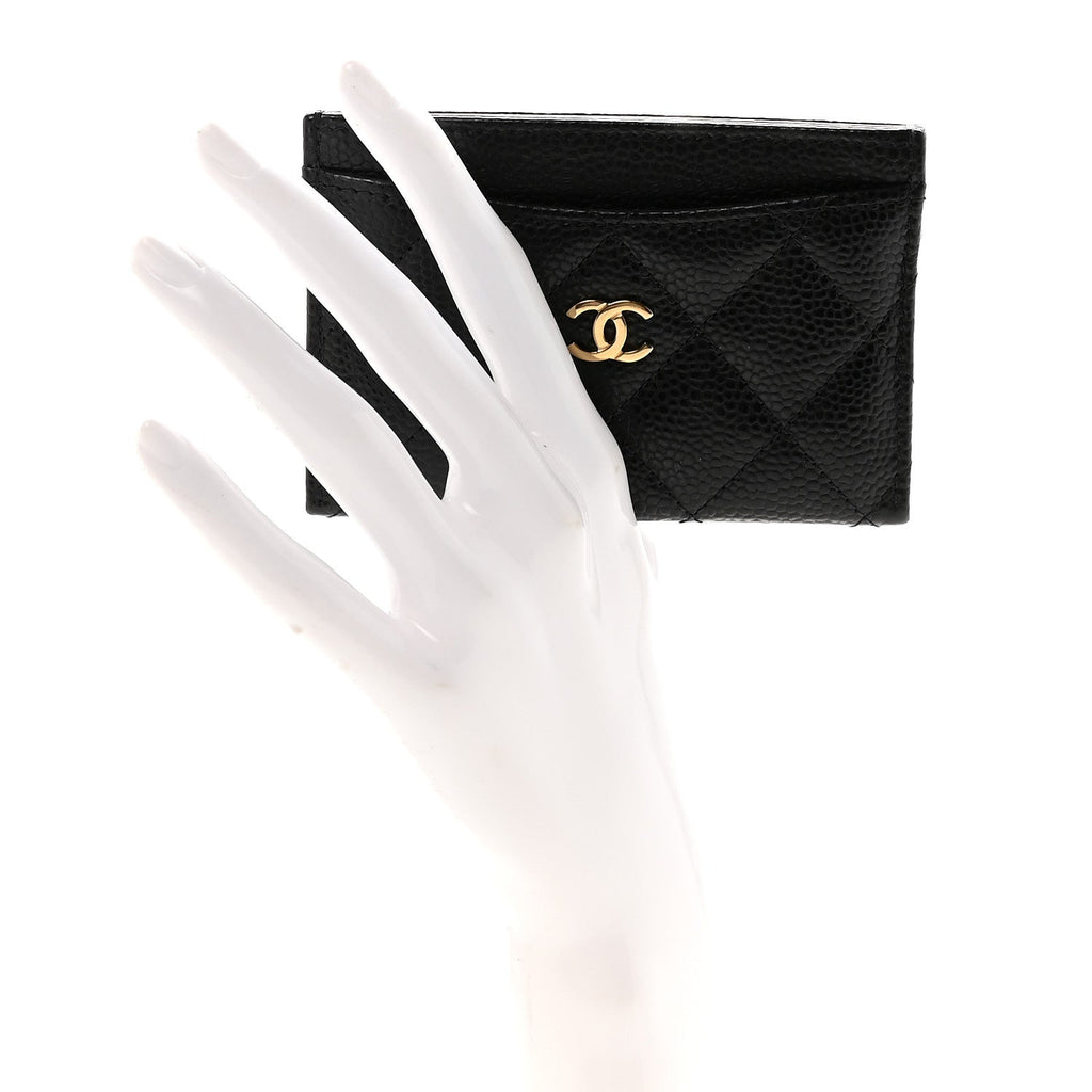 Caviar Quilted  Holder Black