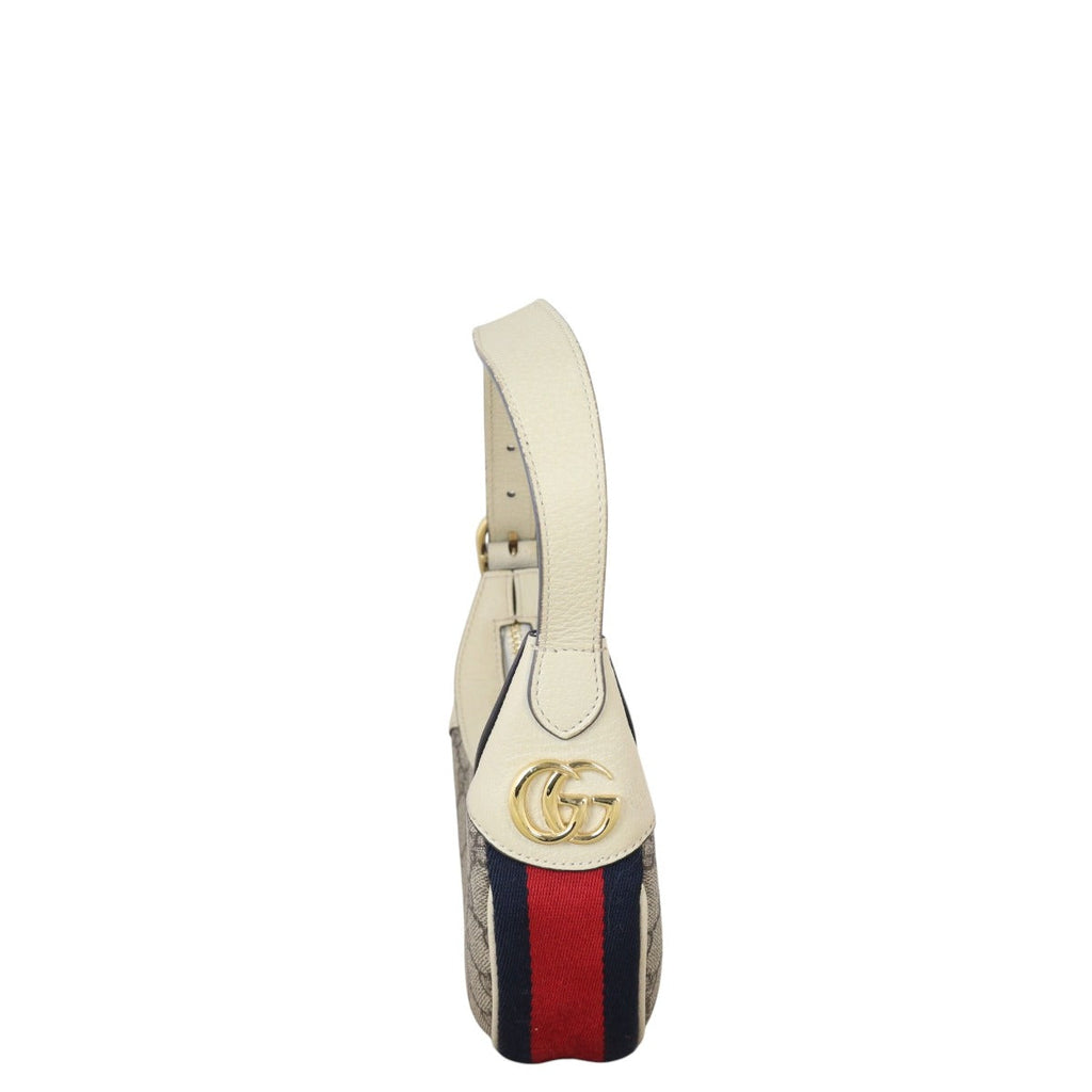 Gucci Ophidia GG Supreme Mini Crescent Shoulder Bag