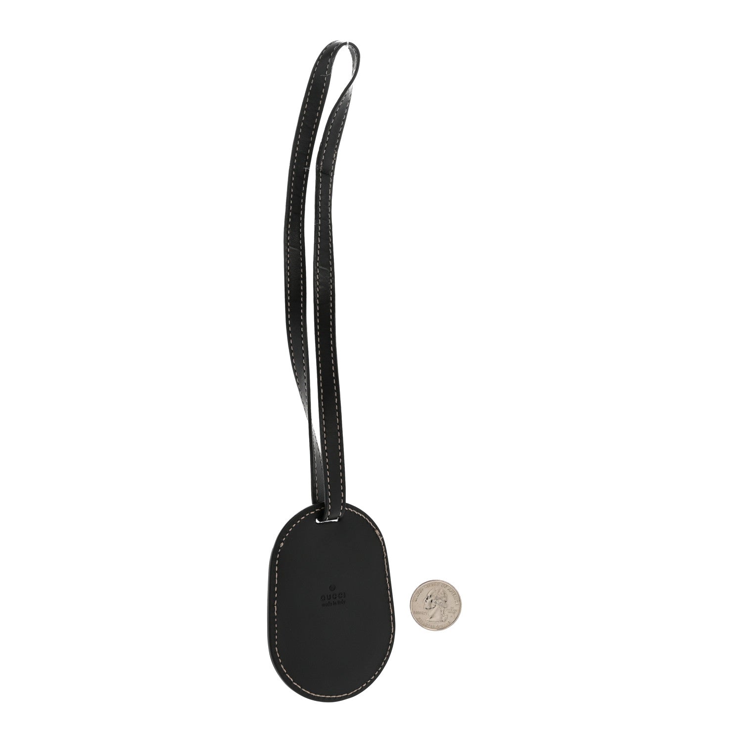 Calfskin Luggage Tag Black