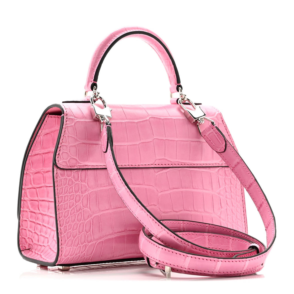 Matte Crocodile Rejane BB Pink