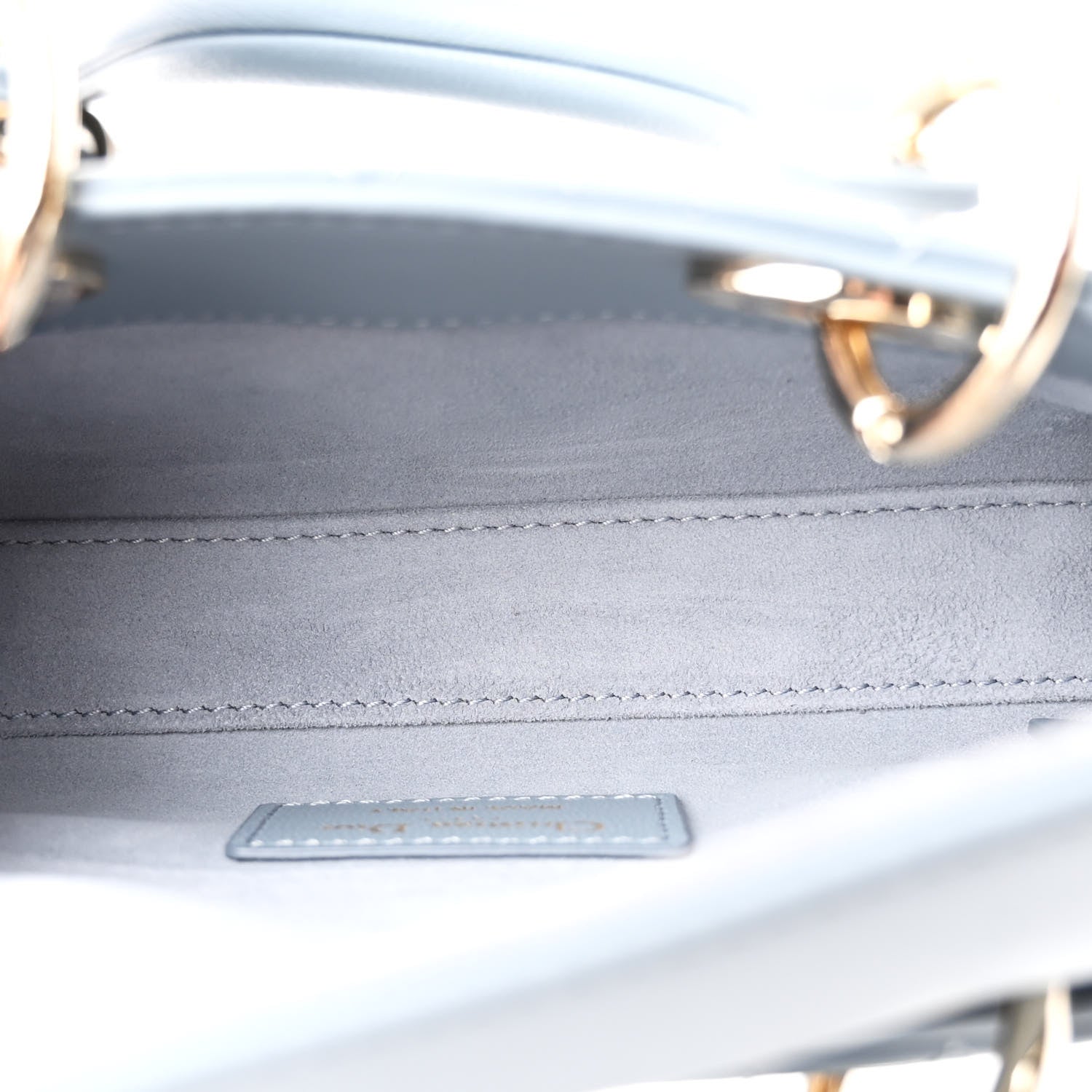 Lambskin Cannage Micro Lady D-Joy Cloud Blue