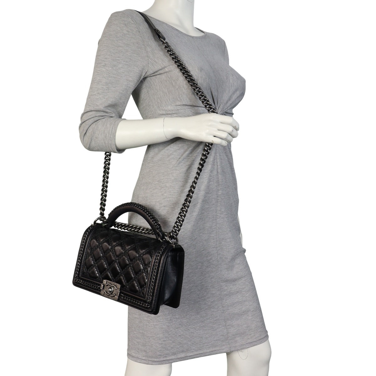 Chanel Boy Old Medium Top Handle Paris-Rome