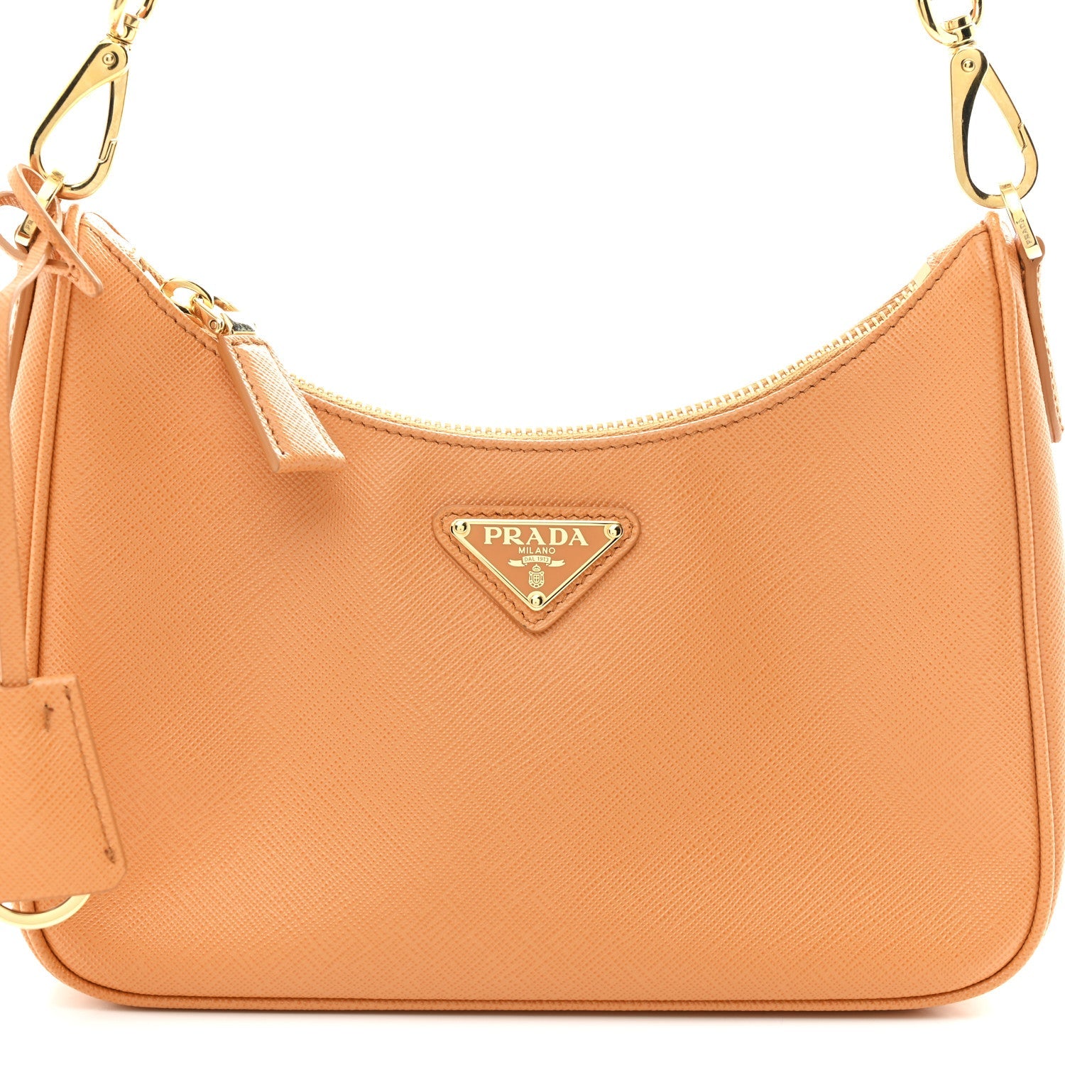 Saffiano Lux Mini Re-Edition Shoulder Bag Arancio