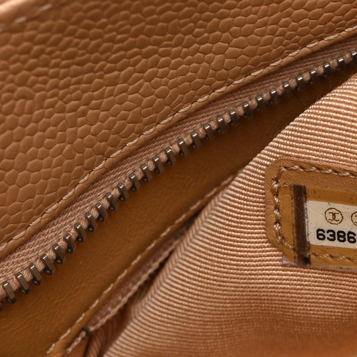 Caviar Quilted Medallion Tote Beige