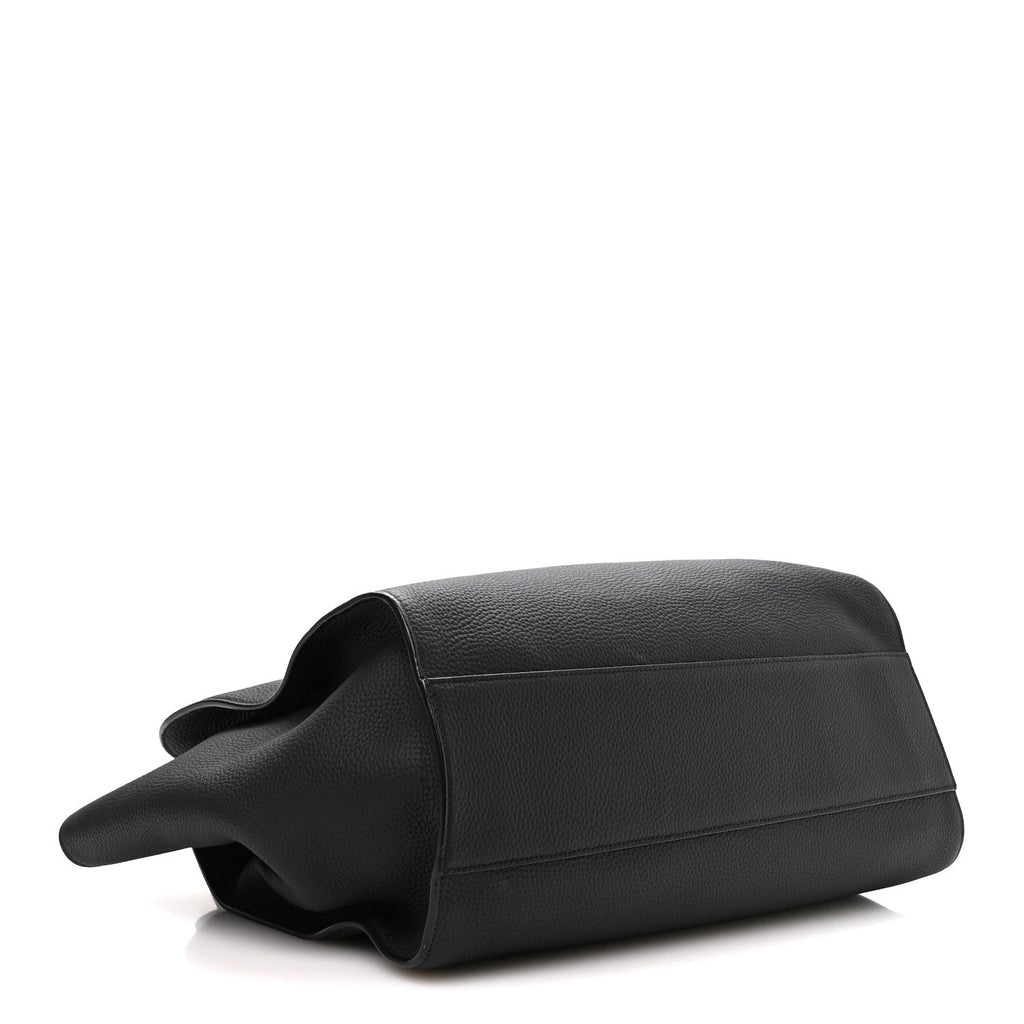 Matte Grained Calfskin Marlo 17 Black