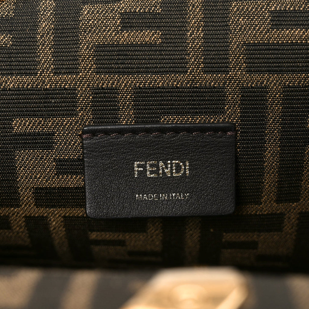 Shiny Nappa Small Fendi First Black