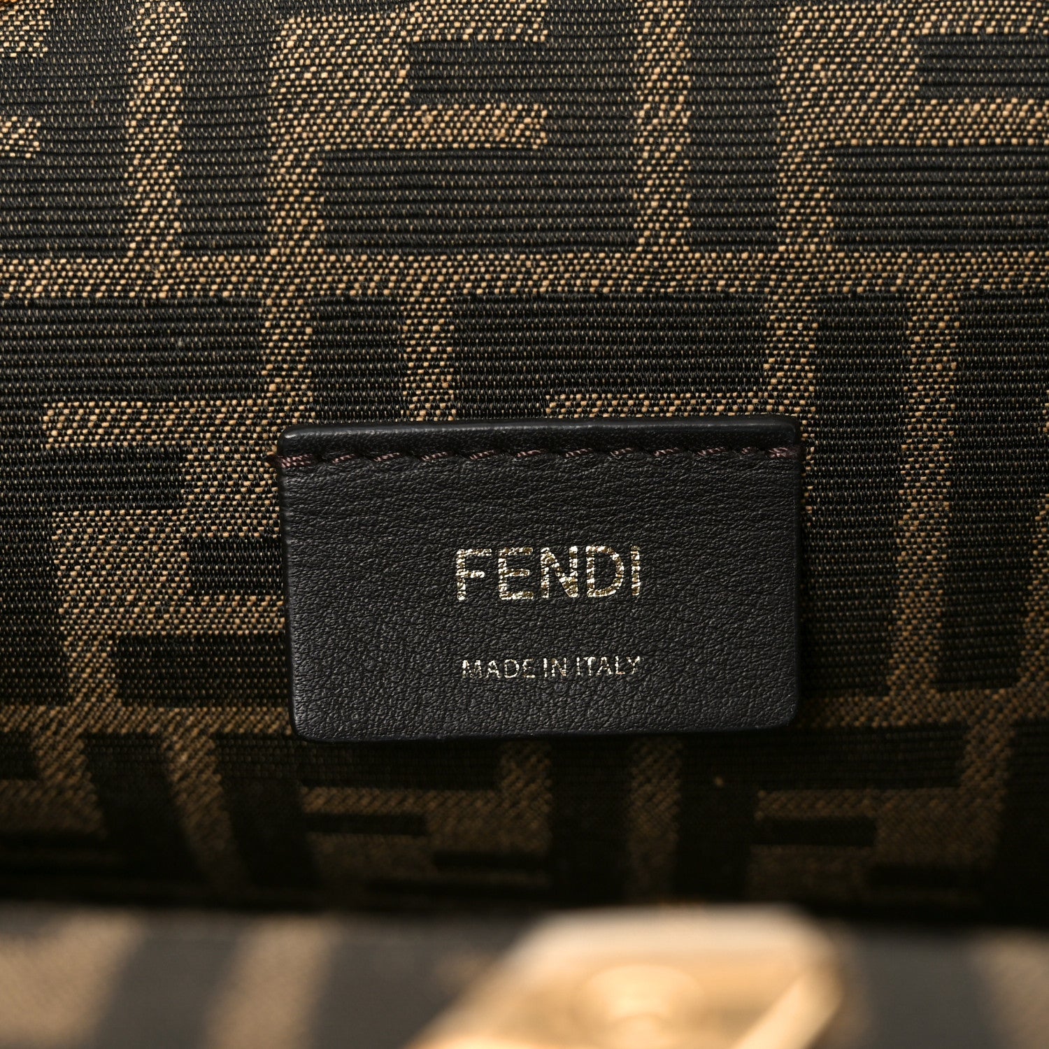 Shiny Nappa Small Fendi First Black