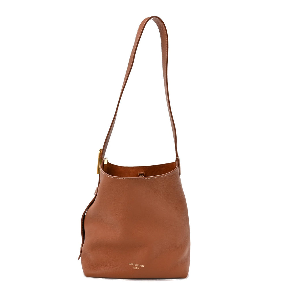 Grained Calfskin Low Key Hobo PM Cognac
