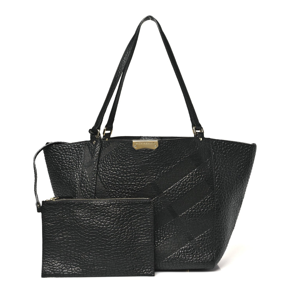 Heritage Grain Check Embossed Medium Dewsbury Tote Black