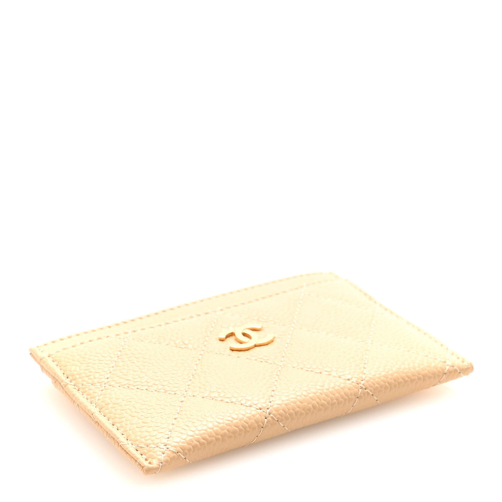 Caviar Quilted  Holder Light Beige