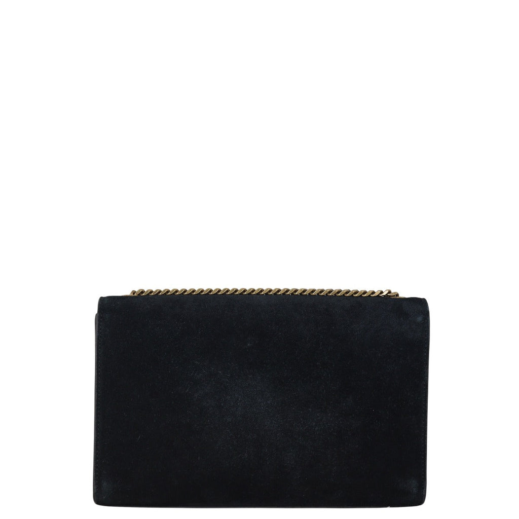 Saint Laurent Kate Chain Bag Medium Suede Crystals