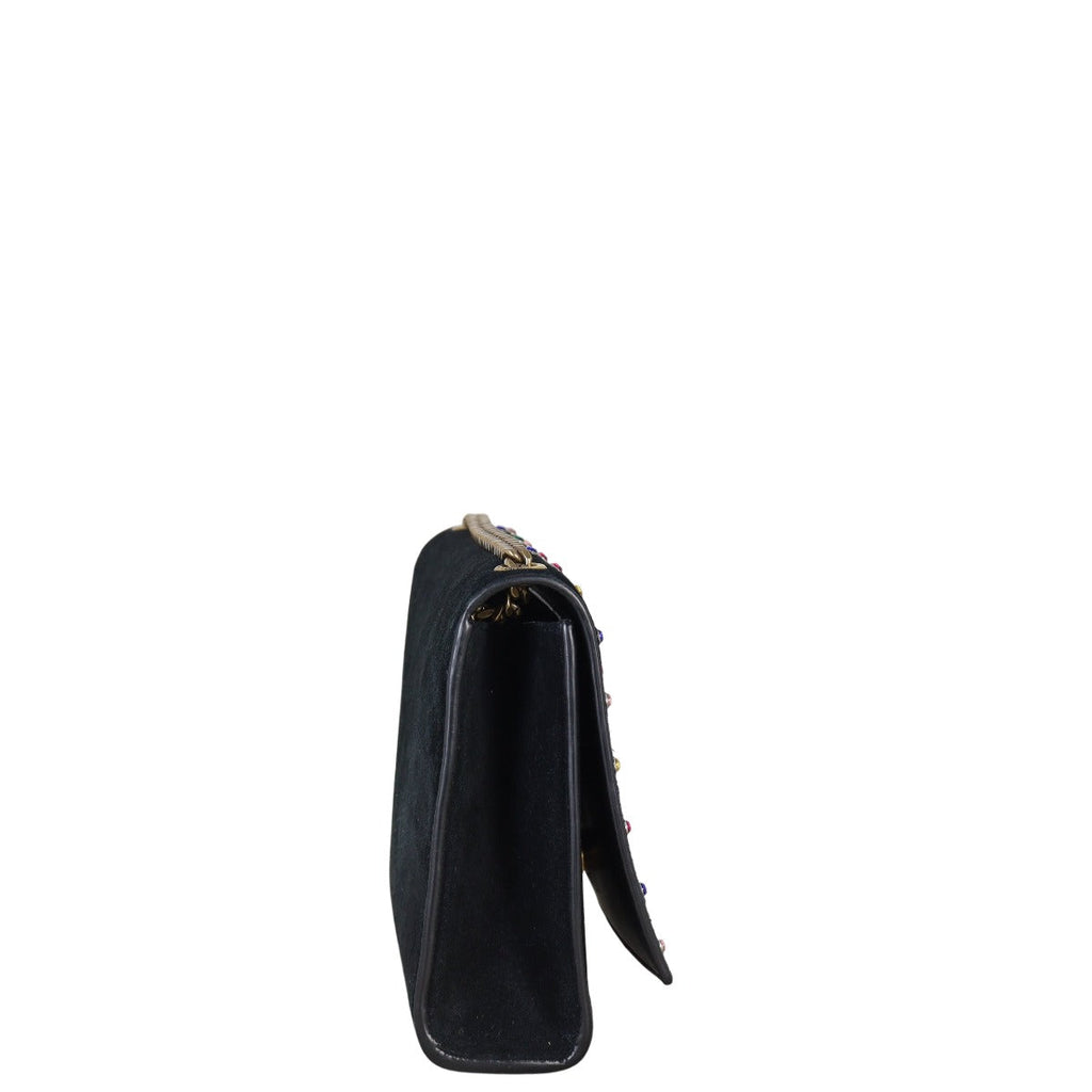 Saint Laurent Kate Chain Bag Medium Suede Crystals