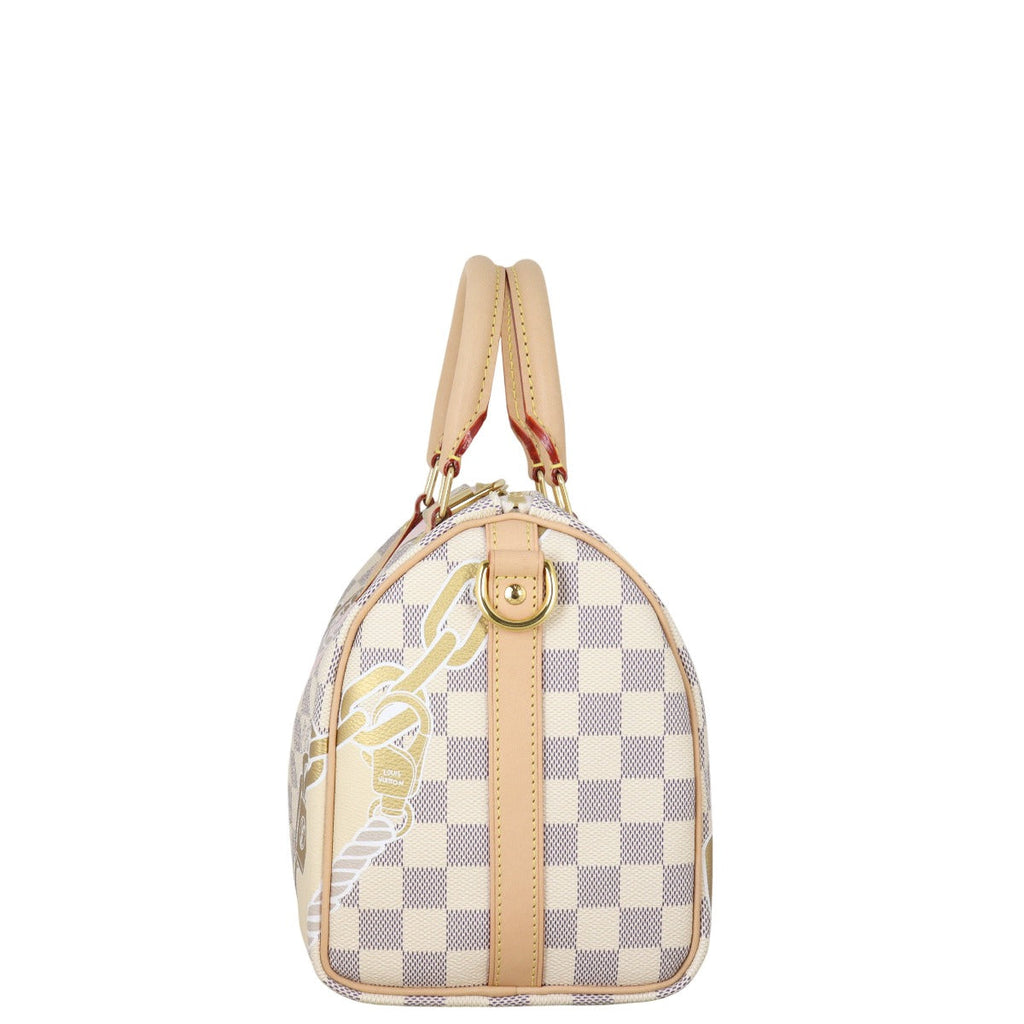 Louis Vuitton Speedy 25 Bandouliere Damier Azur Nautical Ropes