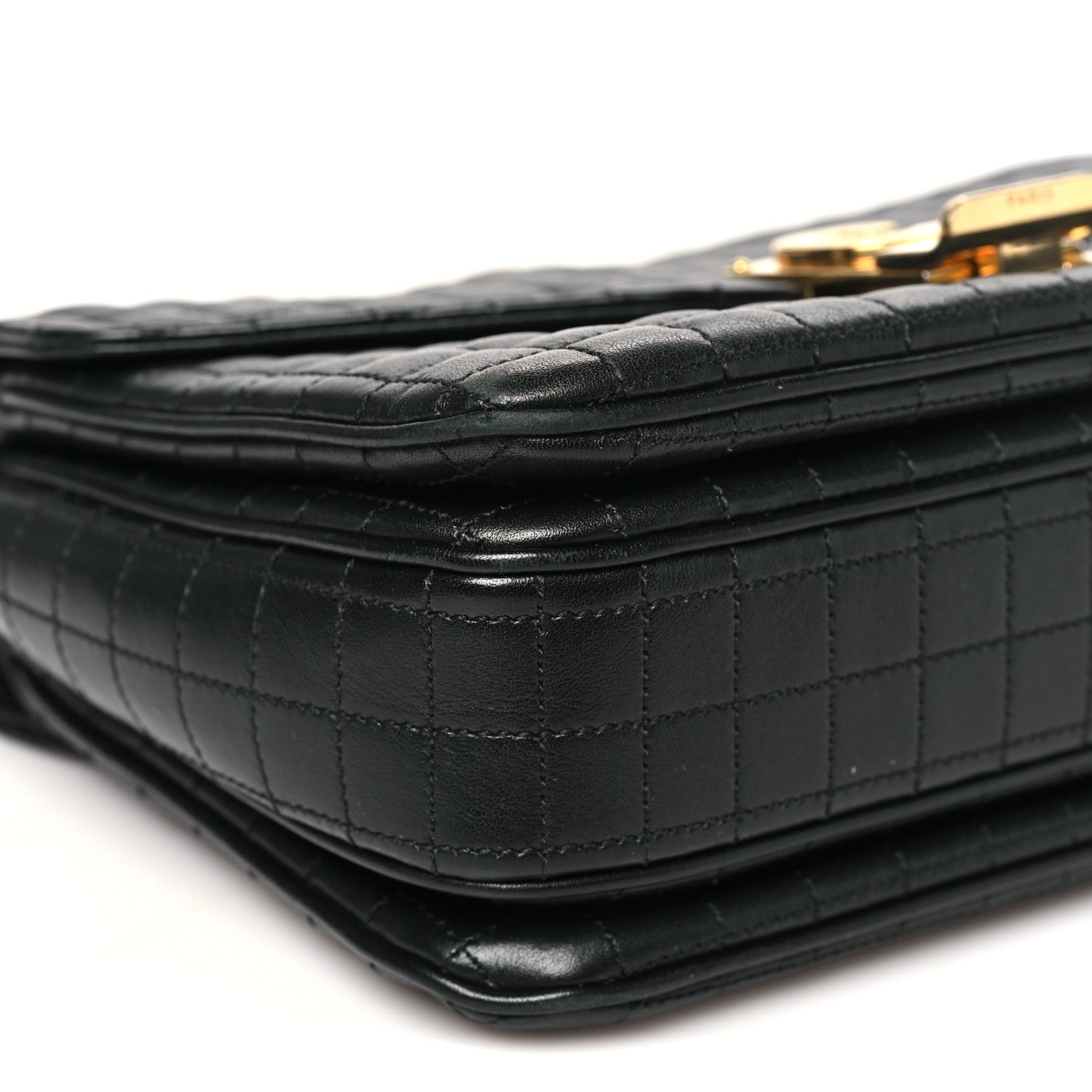 Calfskin Quilted Medium C Bag Black