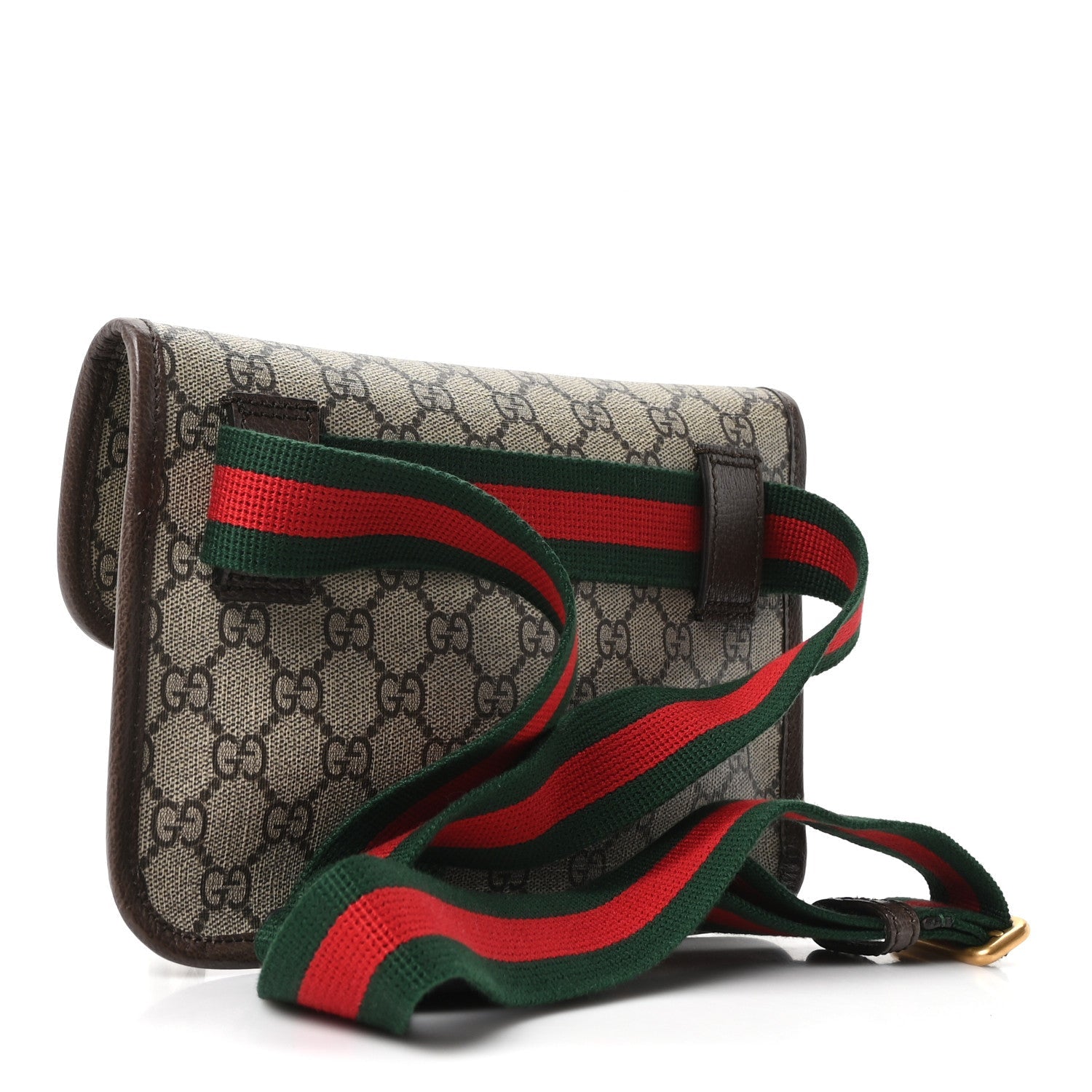 GG Supreme Monogram Neo Vintage Web Belt Bag Brown