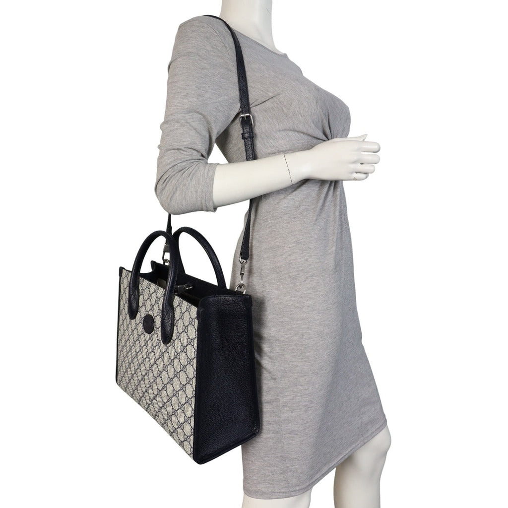 Gucci GG Supreme Interlocking G Tote Small