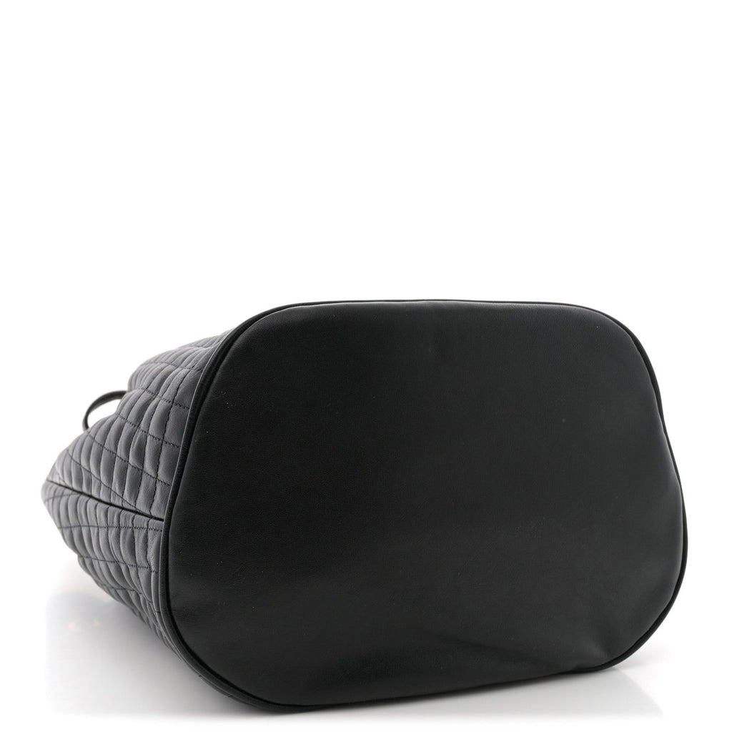 Calfskin Quilted Small C Backpack Black