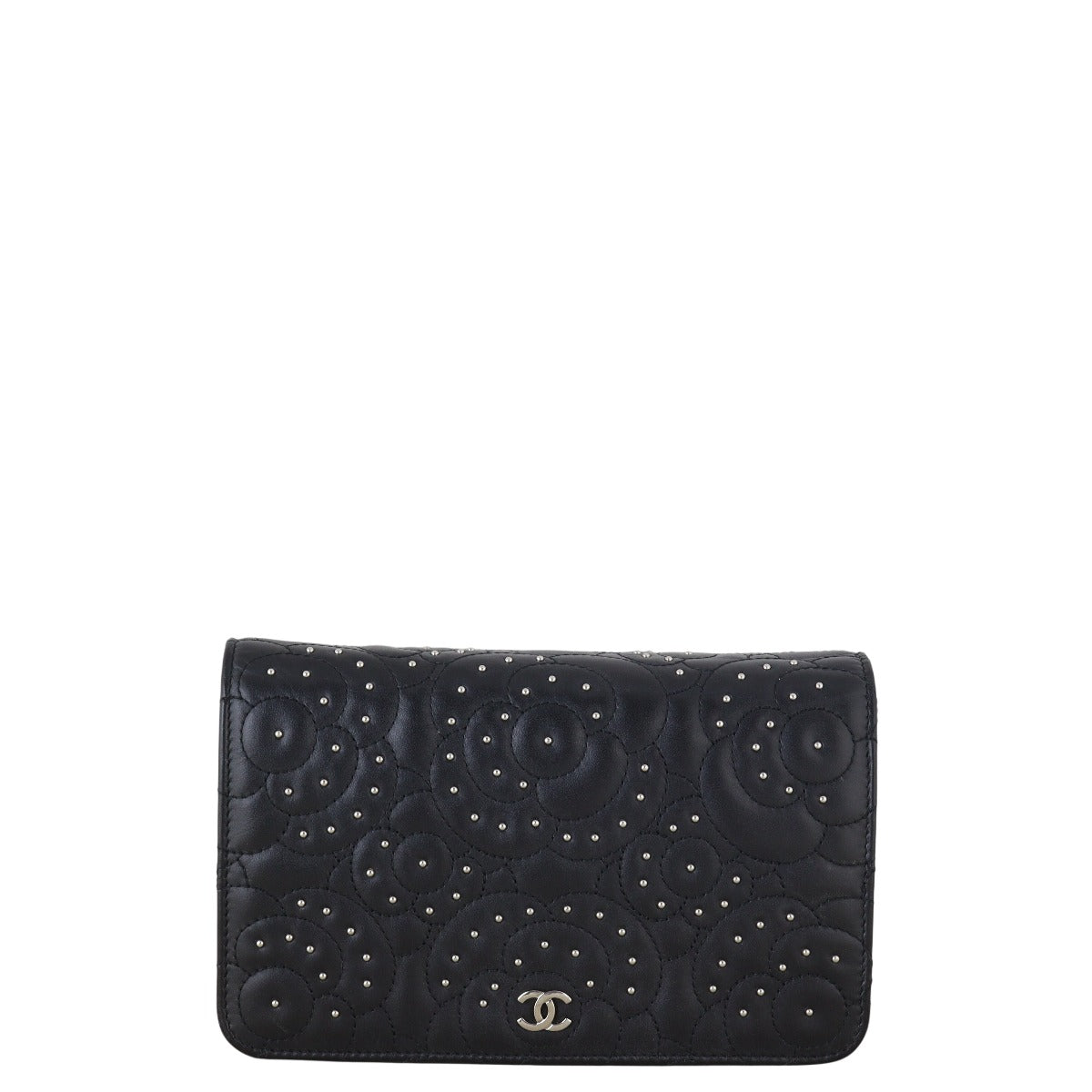 Chanel Camellia Studded Wallet on Chain