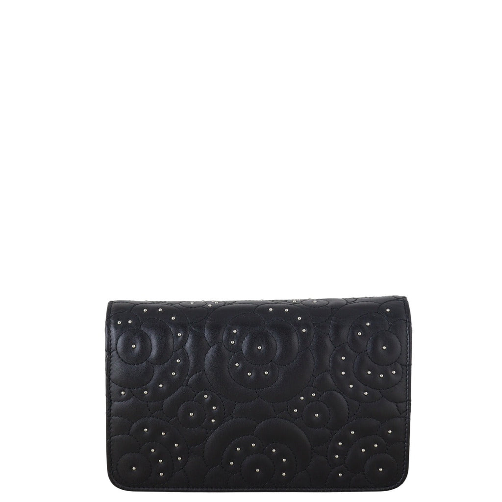 Chanel Camellia Studded Wallet on Chain