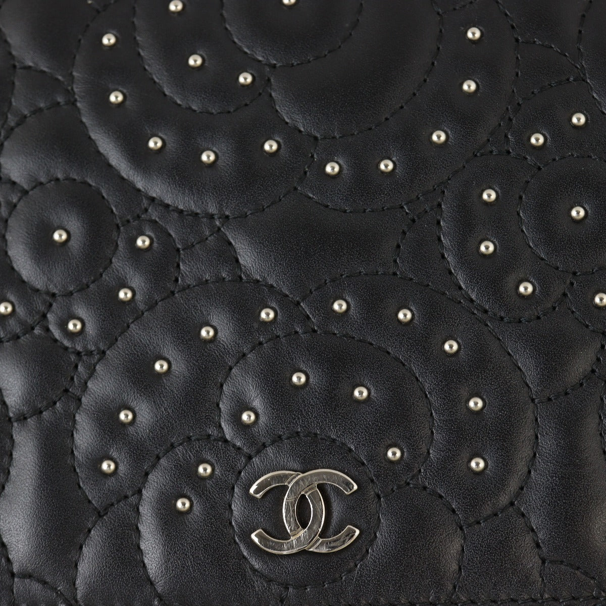 Chanel Camellia Studded Wallet on Chain