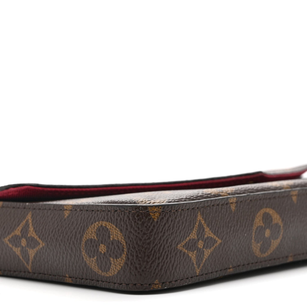 Monogram Pochette Felicie Chain Wallet Fuchsia