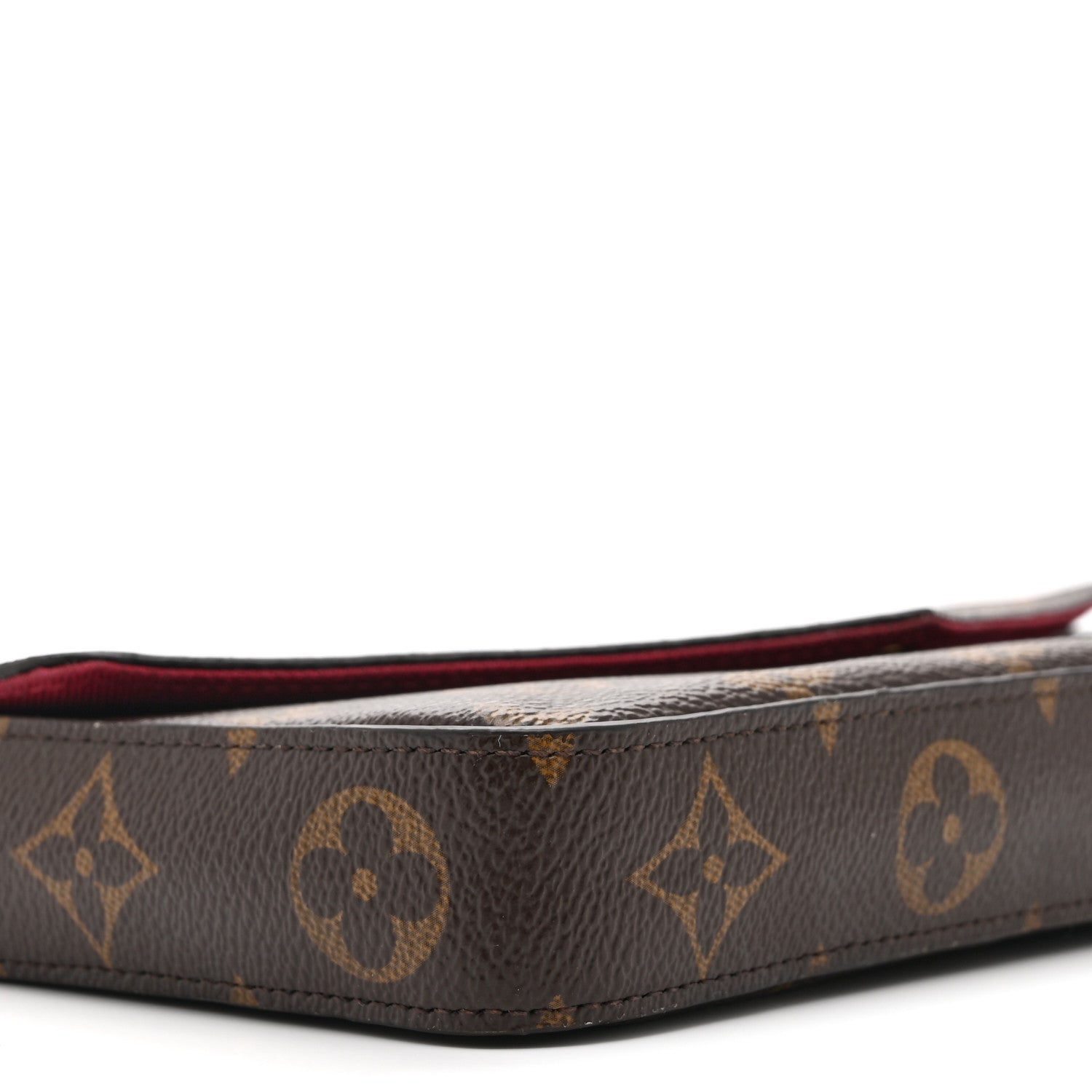Monogram Pochette Felicie Chain Wallet Fuchsia