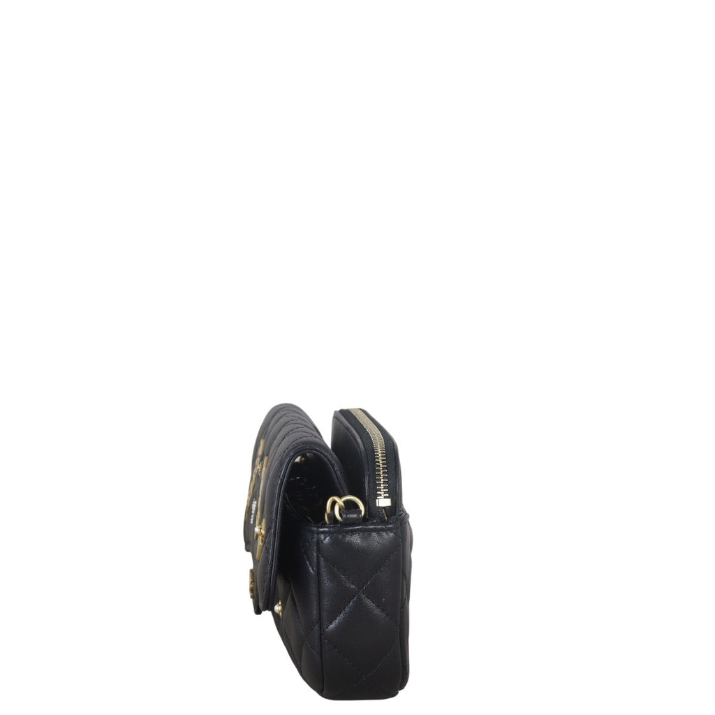 Chanel Classic Flap Phone Holder on Chain Lucky Charms