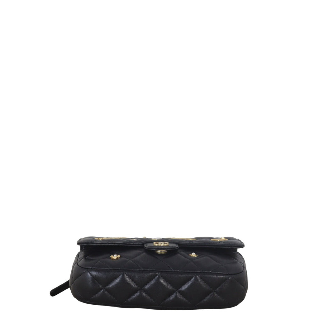 Chanel Classic Flap Phone Holder on Chain Lucky Charms