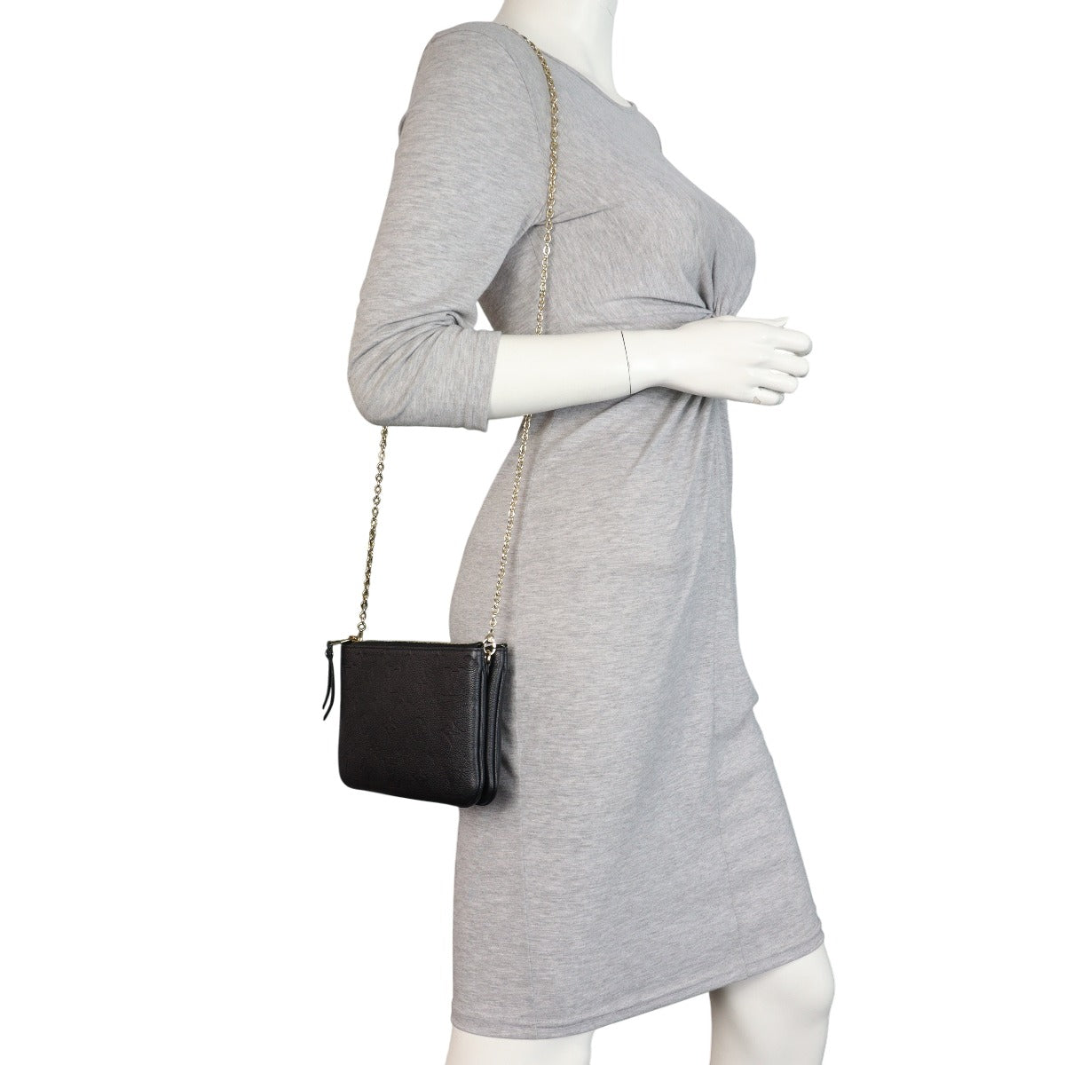 Louis Vuitton Double Zip Pochette Monogram Empreinte
