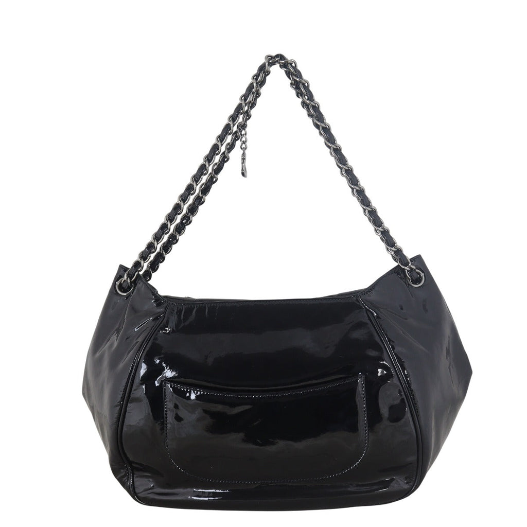 Chanel Camellia Accordion Flap Bag Patent