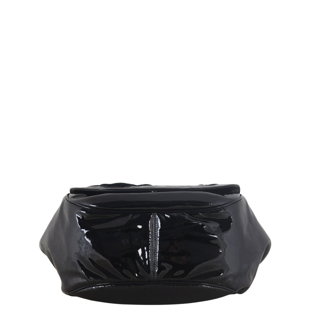 Chanel Camellia Accordion Flap Bag Patent